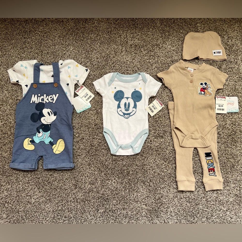Disney Mickey Mouse Baby Outfits Bundle NWT!!